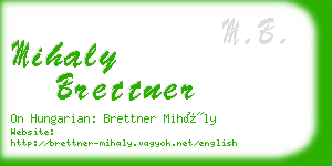 mihaly brettner business card